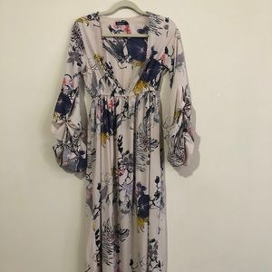 Boohoo Cream Maxi Dress